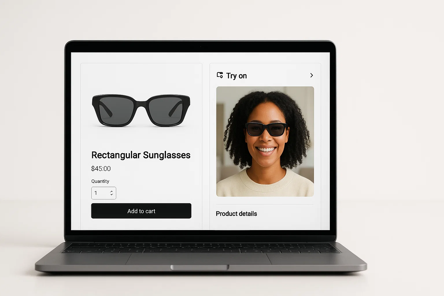Loja Shopify com try-on habilitado na PDP